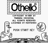 Othello title screen for GameBoy